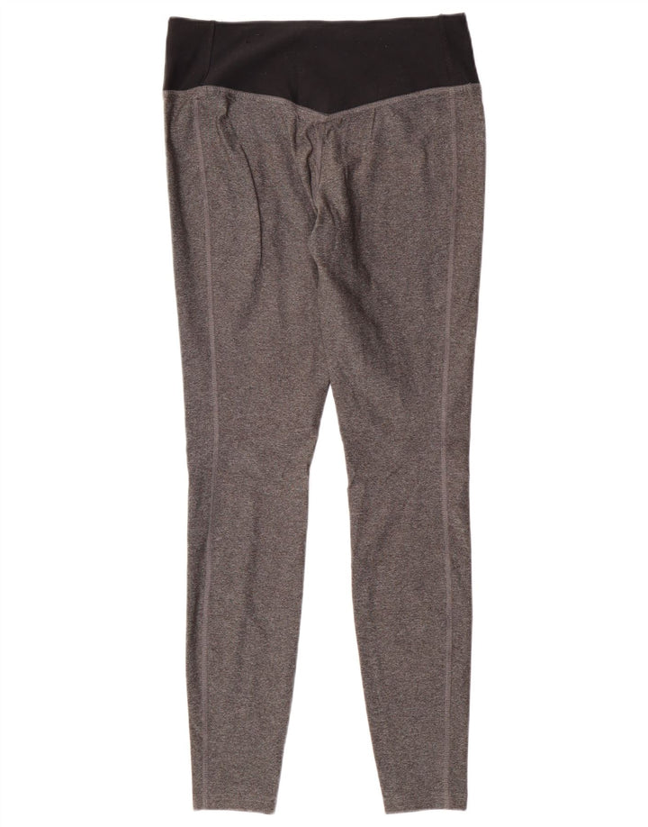 Leggings femininas Nike Dri Fit UK 12 cinza médio colorblock poliéster