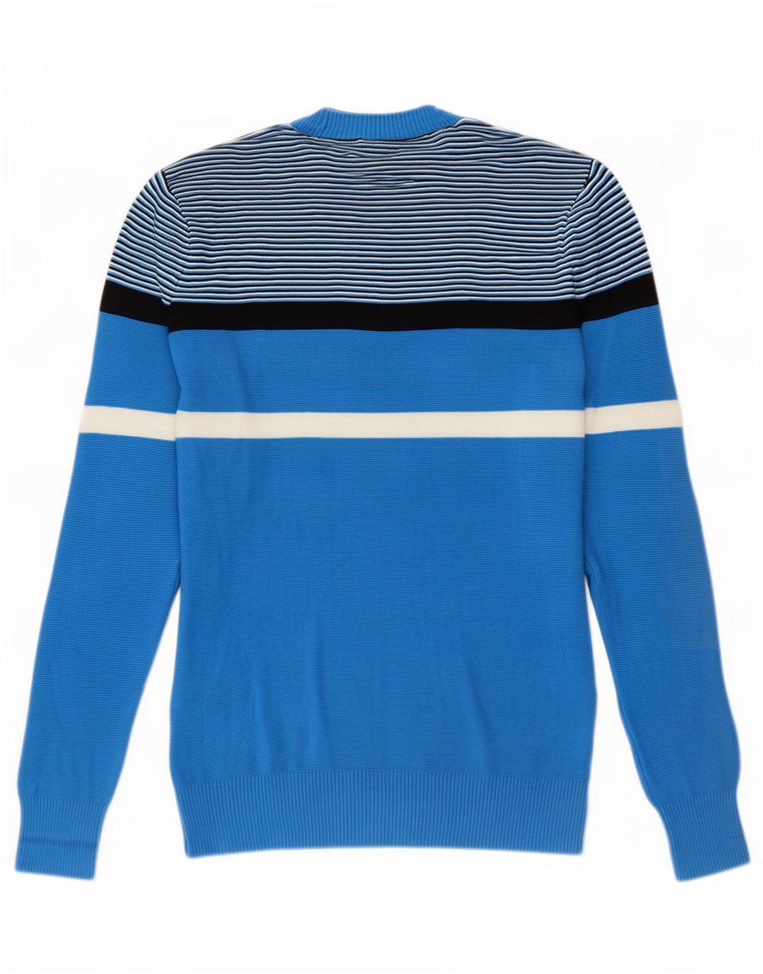 Suéter diesel masculino com gola redonda, pequeno, azul, algodão colorblock