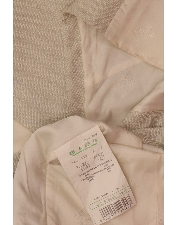 Colete masculino vintage IT 56 2XL seda cinza