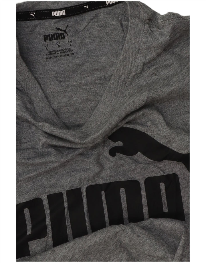 Puma Camiseta Masculina Graphic Top Grande Cinza