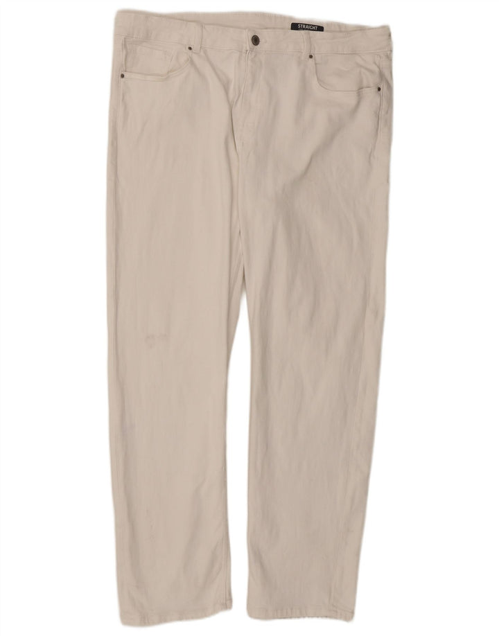 Jeans Marks & Spencer Regular Straight Feminino UK 20 2XL W40 L29 Branco