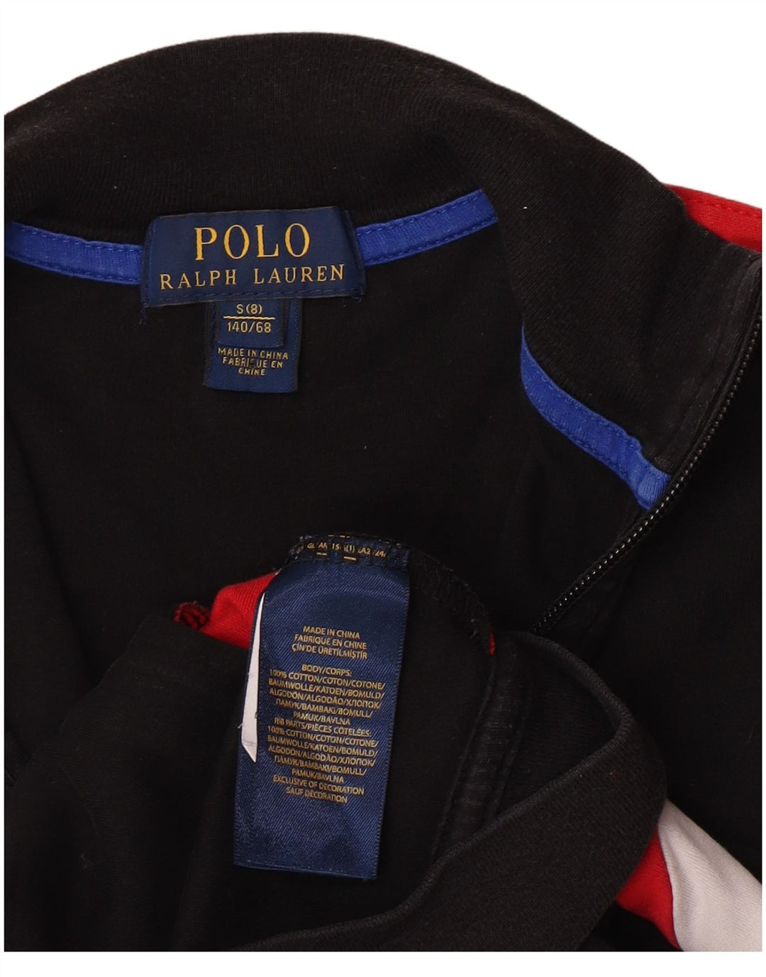 Polo Ralph Lauren Meninos Jaqueta Top 7-8 Anos Pequeno Preto