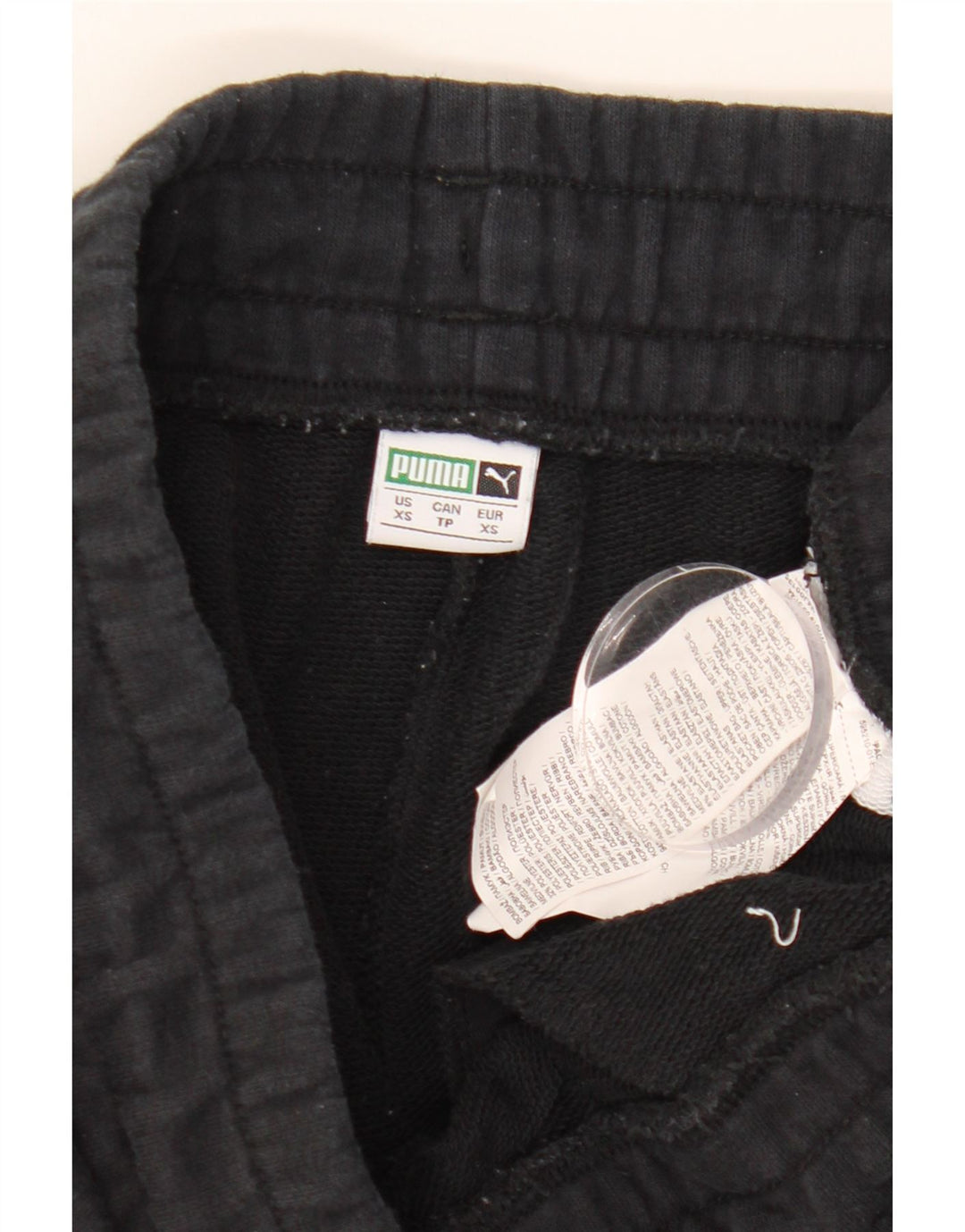 Calça de treino feminina PUMA Joggers UK 6 XS preto colorblock algodão