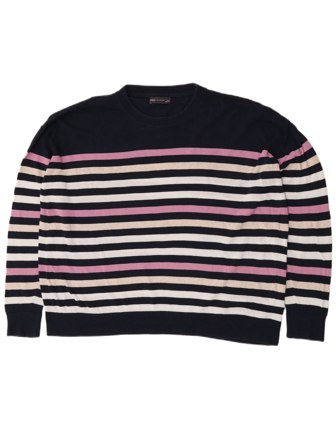 Suéter feminino Marks & Spencer com gola redonda UK 18 XL multicolorido