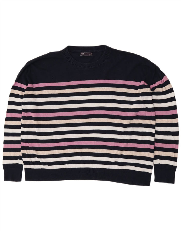 Suéter feminino Marks & Spencer com gola redonda UK 18 XL multicolorido