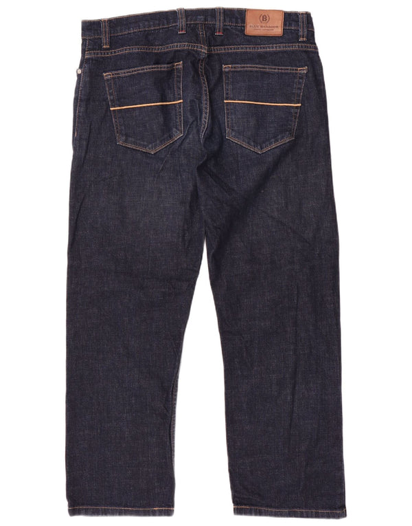 Calça jeans masculina Marks & Spencer Blue Harbor Straight W36 L29 azul marinho algodão