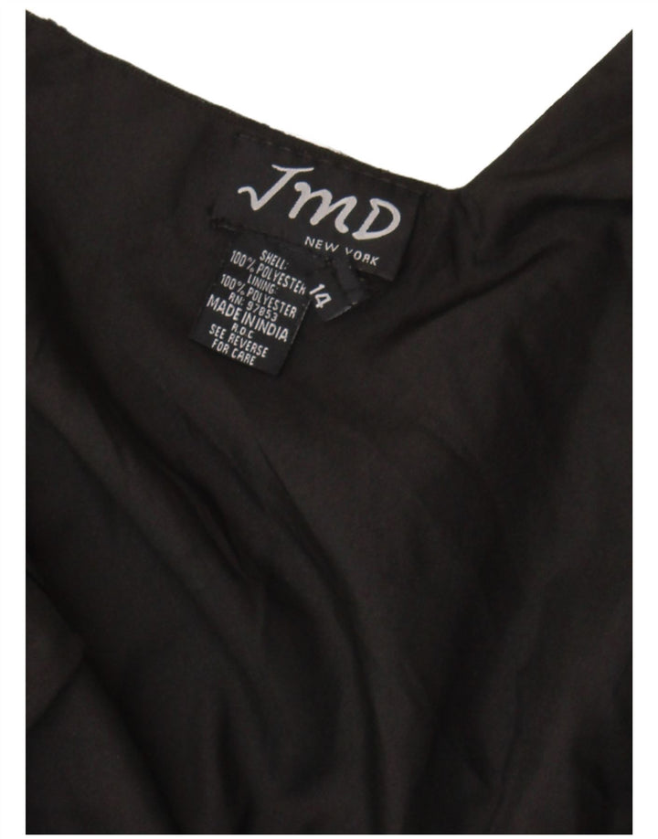 Vestido feminino assimétrico JMD UK 12 poliéster preto médio
