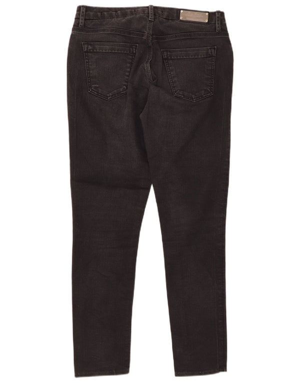 ZARA Womens Crop Slim Jeans EU 38 Small W28 L26 Black Cotton