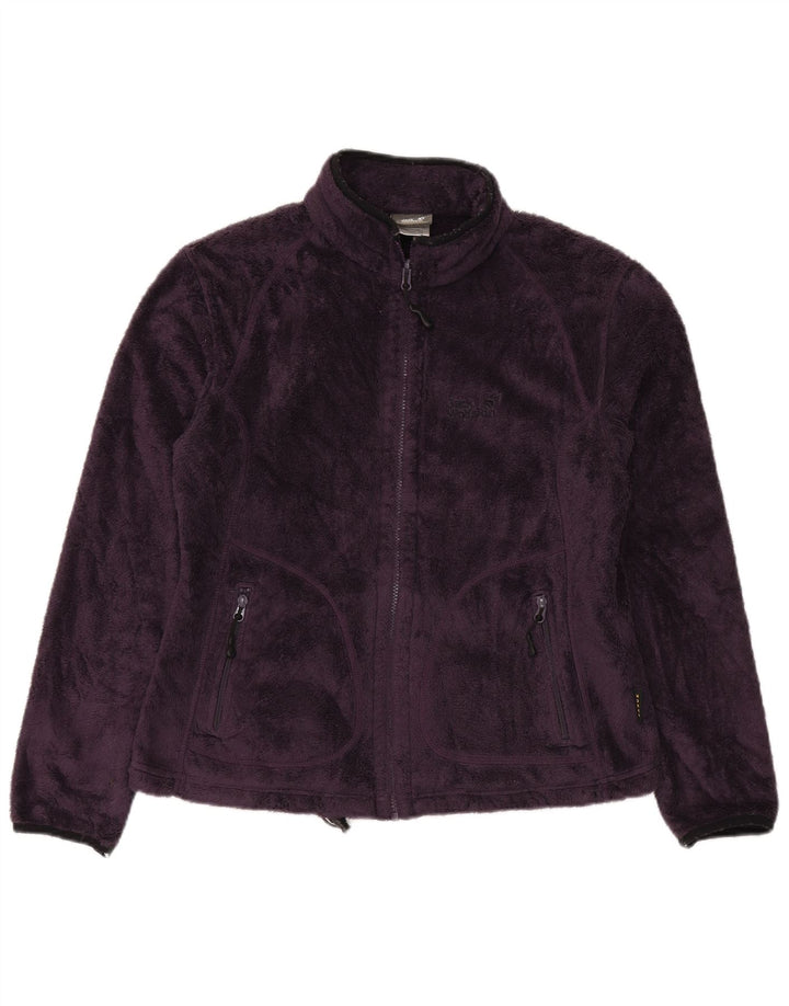 Jaqueta de lã feminina Jack Wolfskin Reino Unido 16 grande poliéster roxo