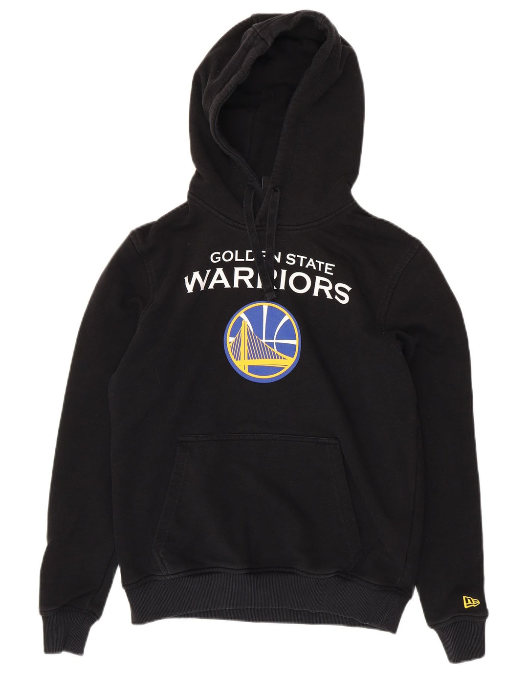 NEW ERA masculino Golden State Warriors moletom com capuz gráfico pequeno preto