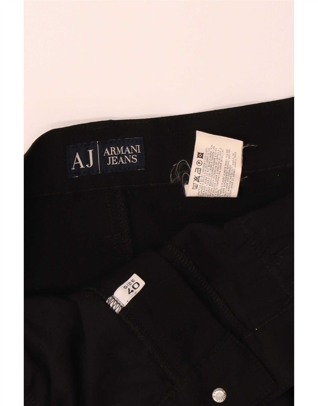 Calça casual reta masculina Armani W40 L29 poliéster preto