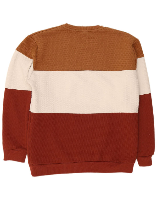 Zara Moletom masculino Jumper XL Multicolorido Colourblock Poliéster