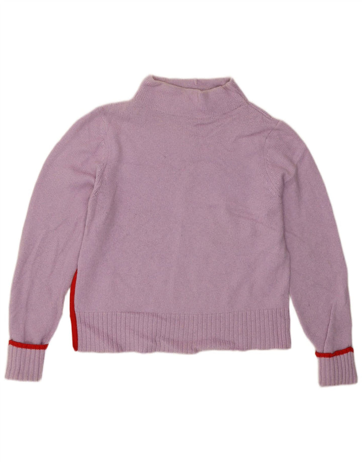 Suéter feminino MINT VELVET com gola tartaruga UK 12 poliamida roxa média