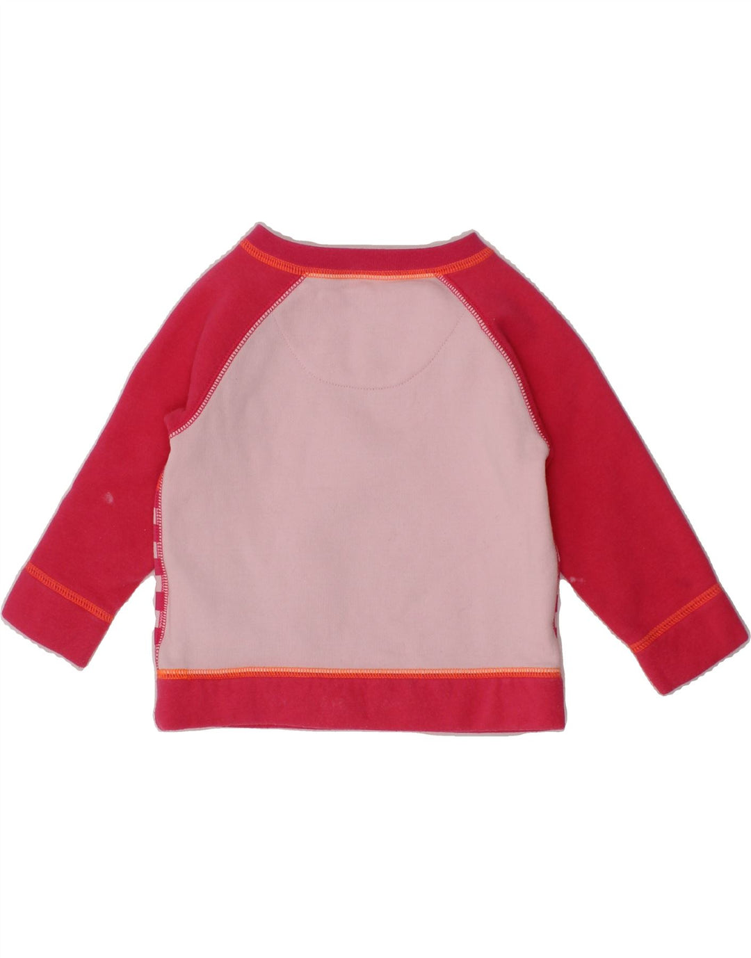 NIKE Baby Girls Graphic Sweatshirt Jumper 9-12 Months Pink Striped Cotton Vintage Nike and Second-Hand Nike from Messina Hembry 