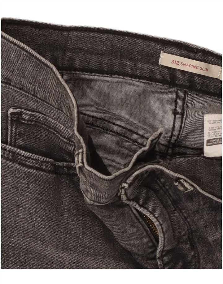 Calça jeans feminina Levi's 312 Shaping Slim W28 L32 cinza algodão