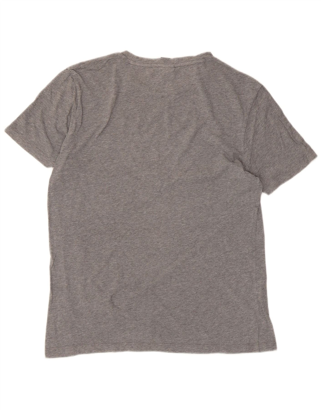 Camiseta feminina Hugo Boss Top UK 10 pequeno algodão cinza