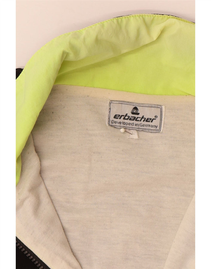 Jaqueta de chuva masculina ERBACHER UK 40 grande bloco colorido preto poliamida