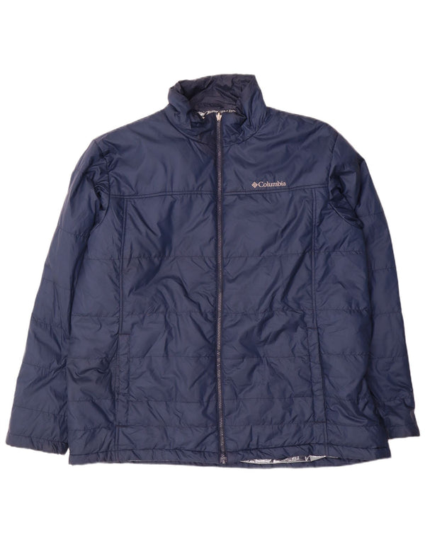 Jaqueta Columbia Masculina Alta Acolchoada UK 44 2XL Azul Marinho Poliéster