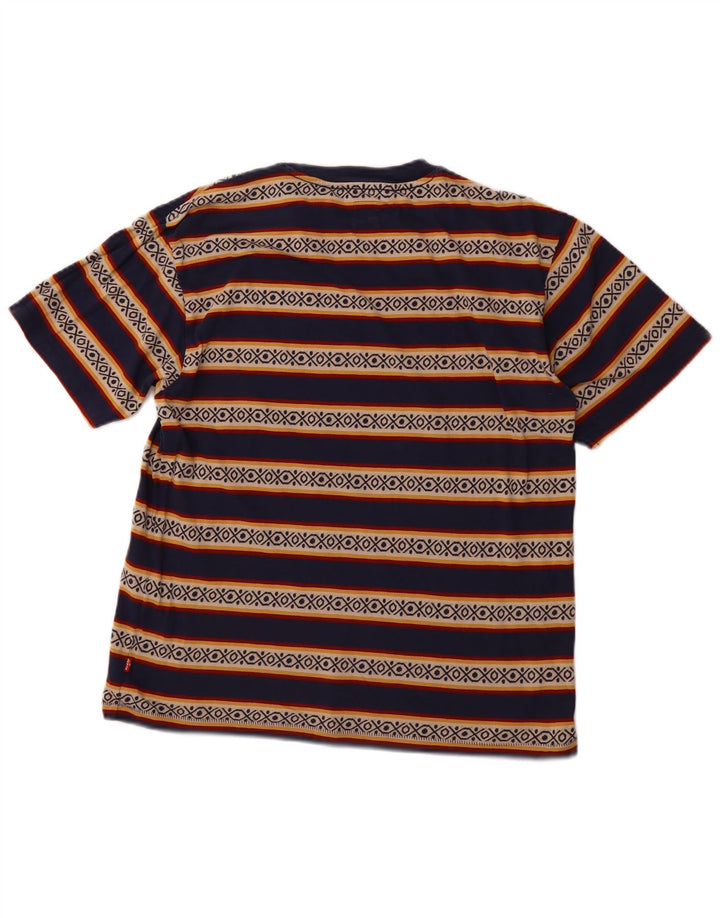 Camiseta masculina LEVI'S pequena listrada multicolorida de algodão