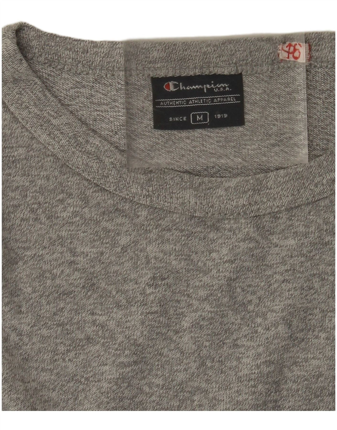 CHAMPION Top gráfico masculino manga longa cinza médio manchado