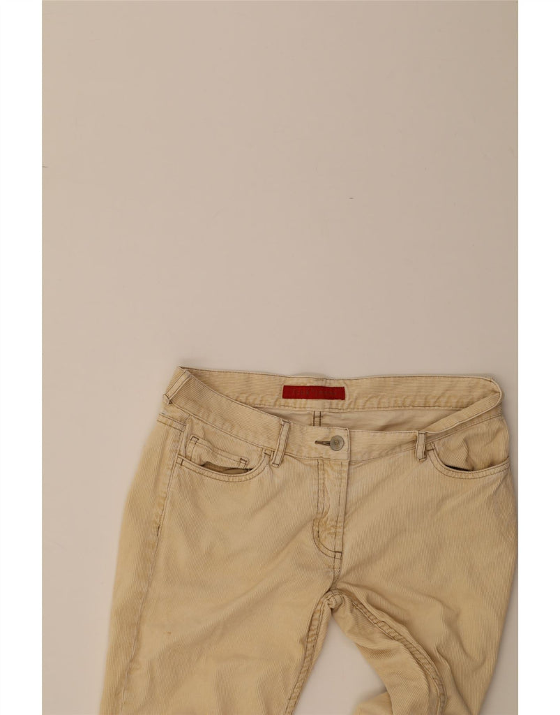 FCUK Womens Bootcut Corduroy Trousers US 10 Large W32 L28 Beige Cotton Vintage Fcuk and Second-Hand Fcuk from Messina Hembry 