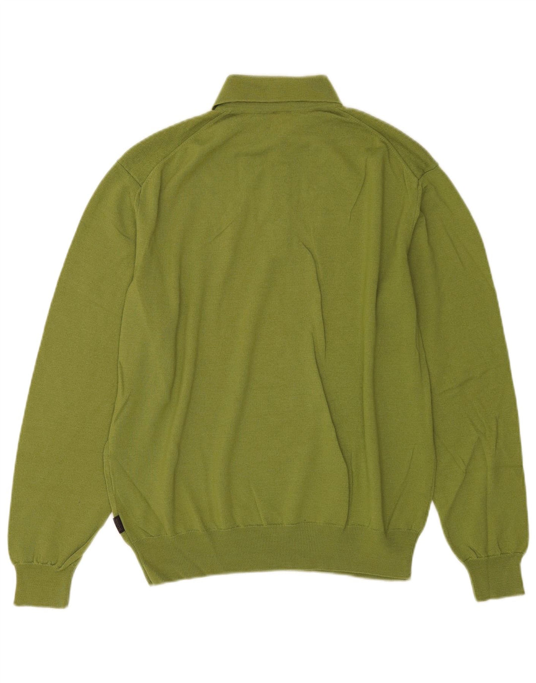Suéter masculino Hugo Boss com gola polo e lã virgem verde médio