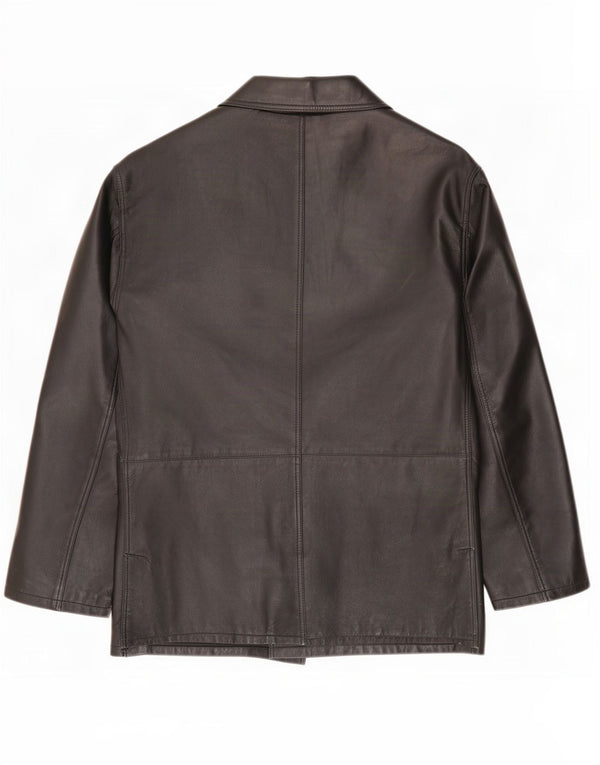 Casaco de couro masculino Morelli IT 56 3XL preto