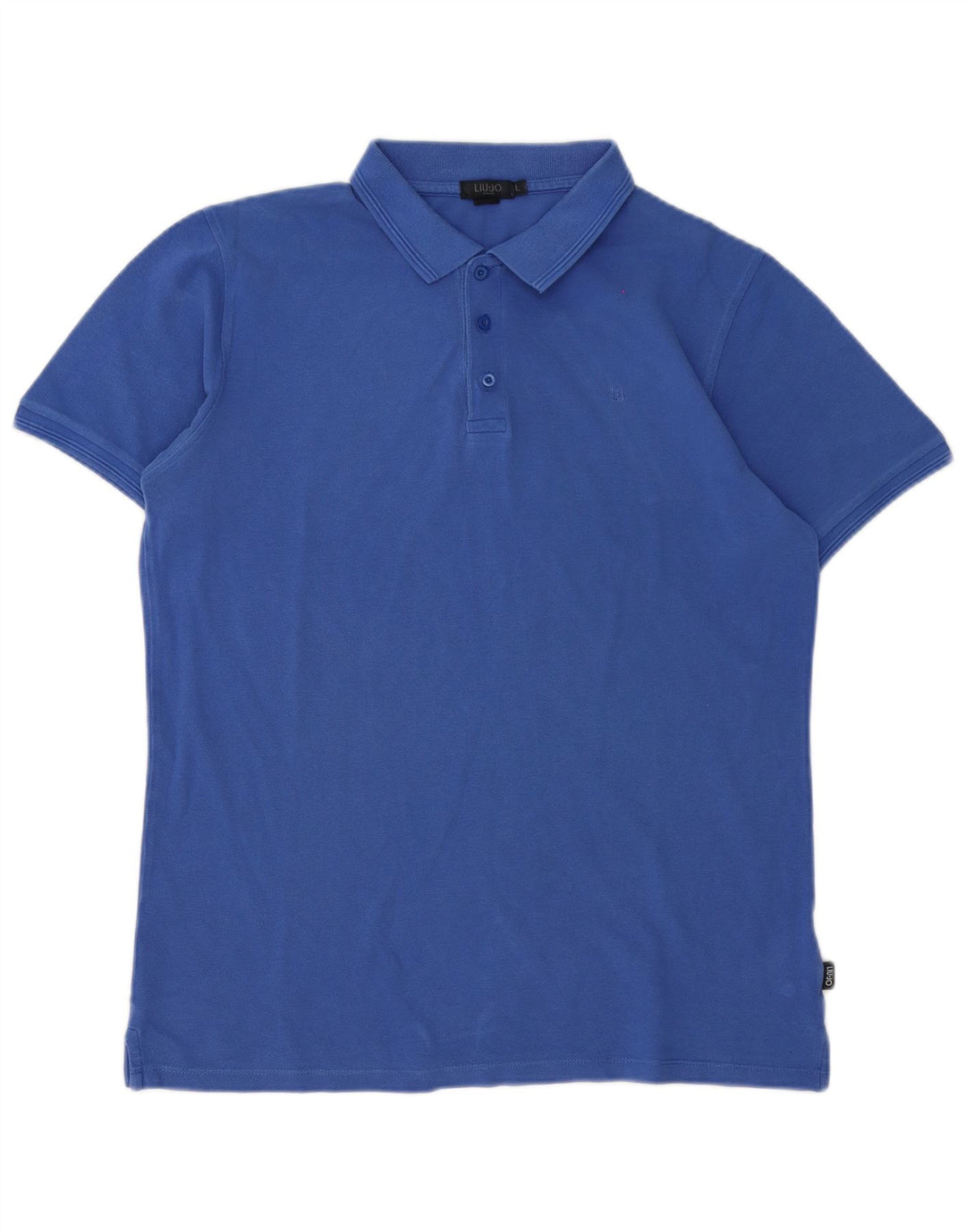 Camisa polo masculina Liu Jo grande algodão azul