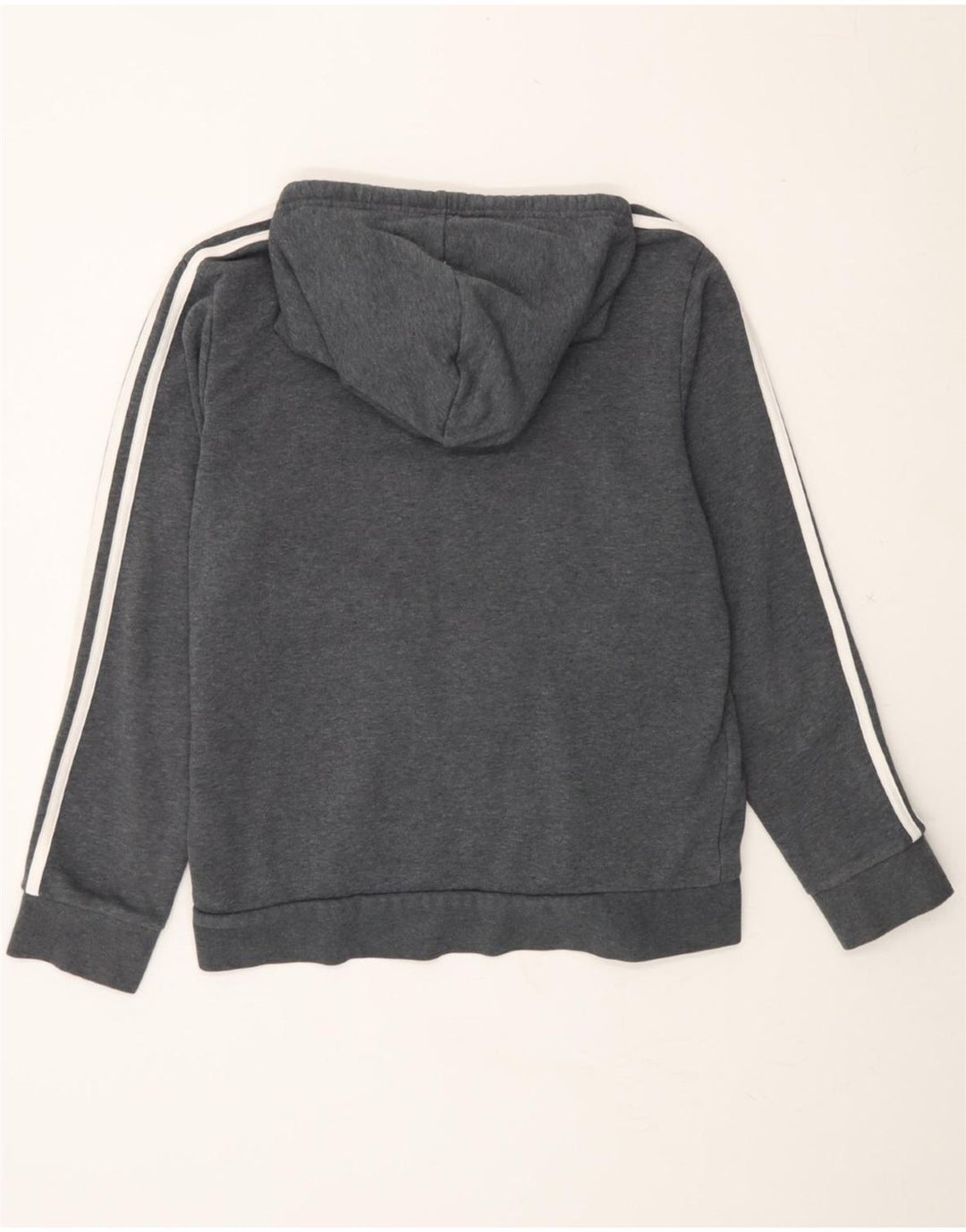 ADIDAS Womens Zip Hoodie Sweater UK 18 XL Grey Cotton Vintage Adidas and Second-Hand Adidas from Messina Hembry 