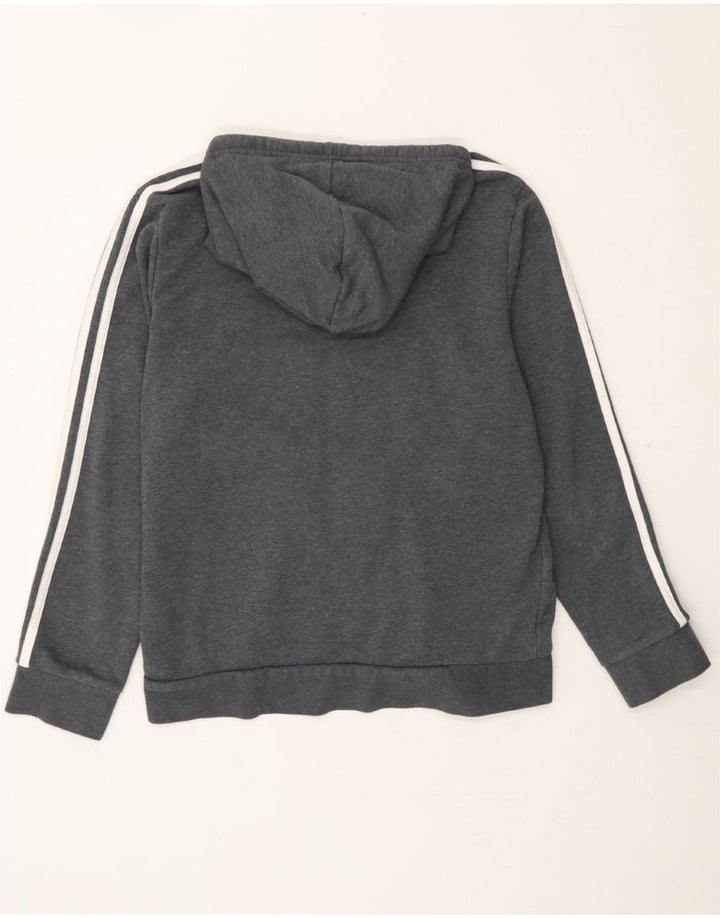 ADIDAS Womens Zip Hoodie Sweater UK 18 XL Grey Cotton Vintage Adidas and Second-Hand Adidas from Messina Hembry 