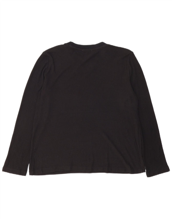 Top feminino Zara manga comprida UK 18 XL preto