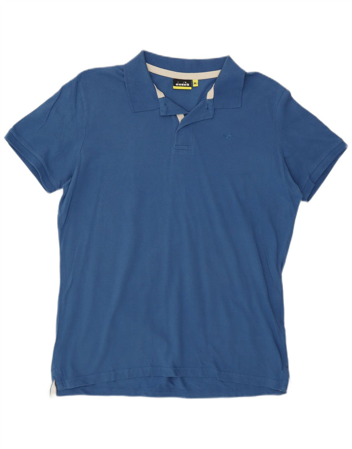 Camisa polo masculina DIADORA XL algodão azul