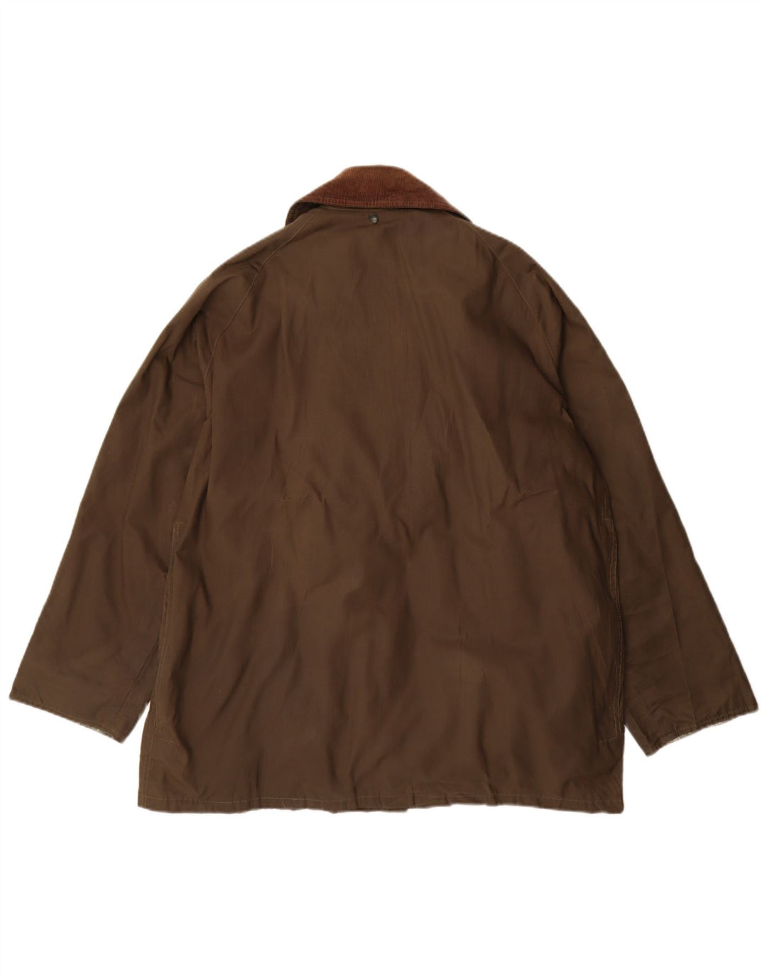 Revestimento de algodão encerado de ajuste fraco dos homens do vintage Poliéster cáqui pequeno Reino Unido 36