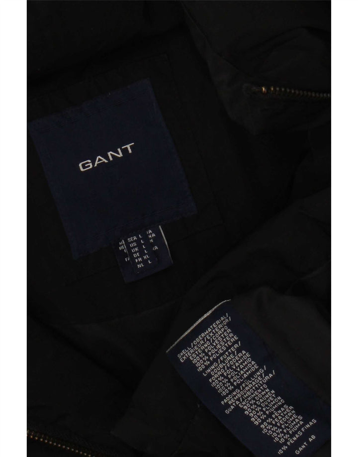 Casaco acolchoado com capuz feminino Gant UK 16 grande poliéster preto