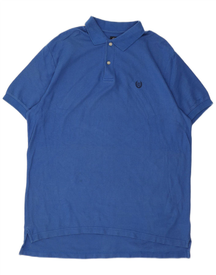 Camisa polo masculina CHAPS grande algodão azul
