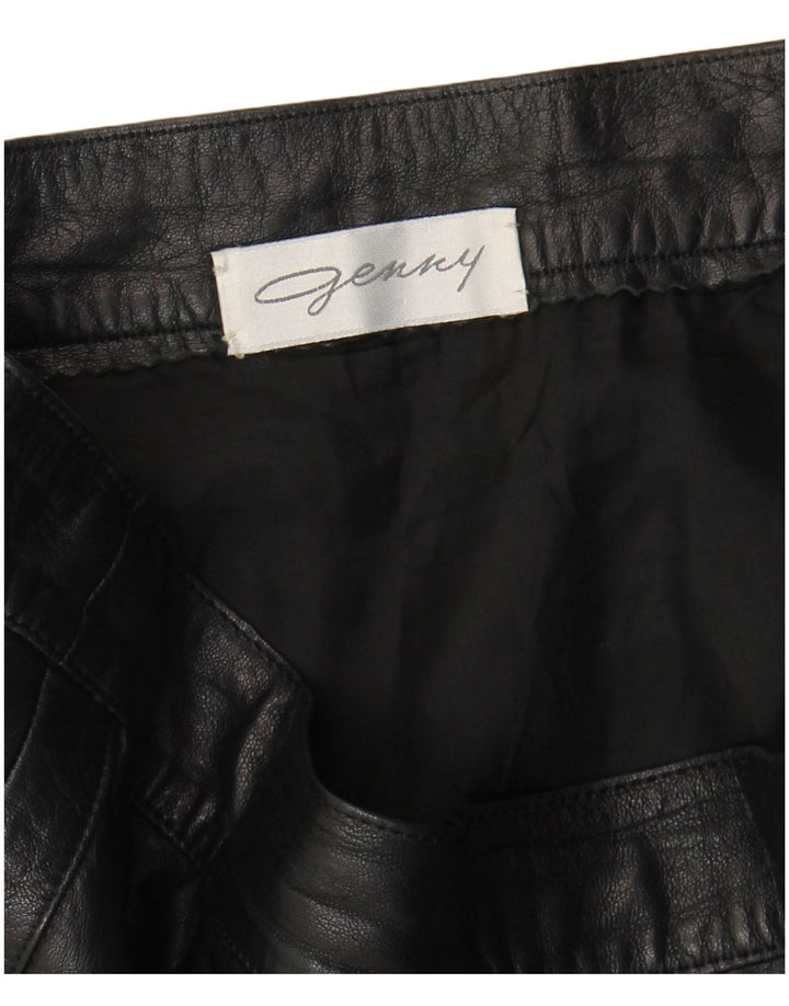 Saia feminina de couro Genny W32 grande preta