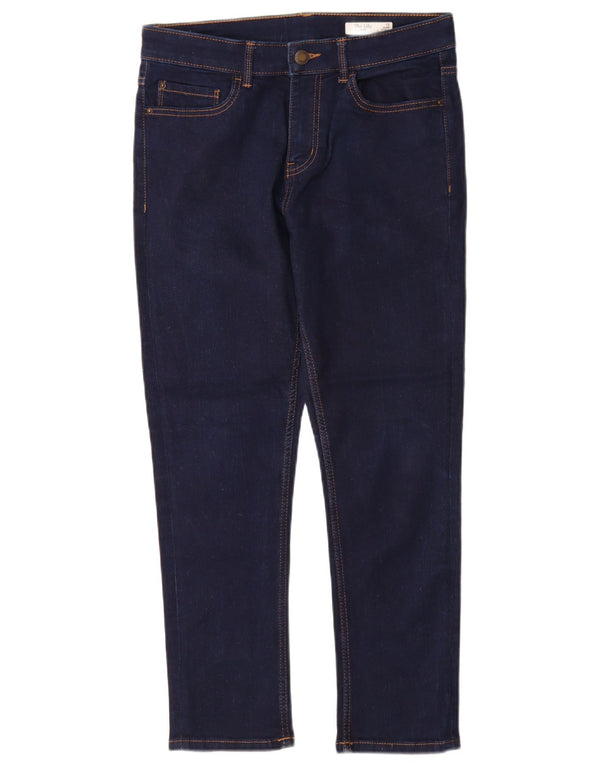 Marks & Spencer Feminino The Lily Slim Jeans Reino Unido 12 Médio W30 L28 Azul Marinho