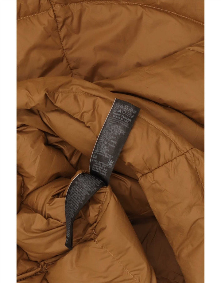 Casaco acolchoado com capuz feminino Marks & Spencer Reino Unido 8 pequeno marrom