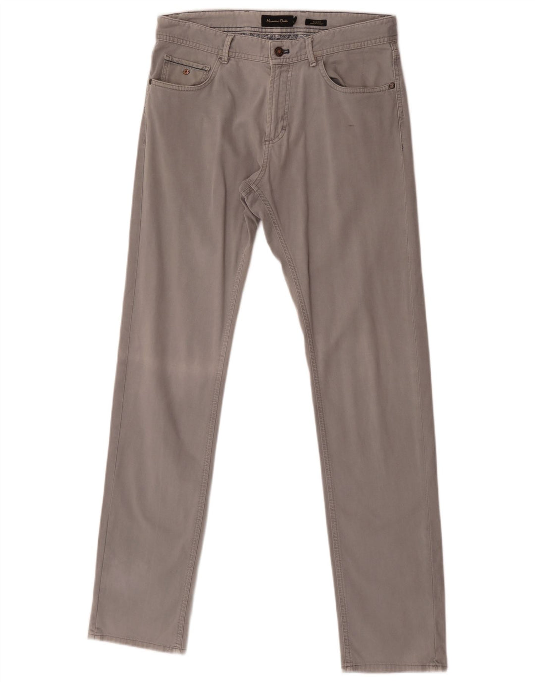 Calça casual masculina Massimo Dutti Slim Fit UE 40 Médio W32 L34 Cinza