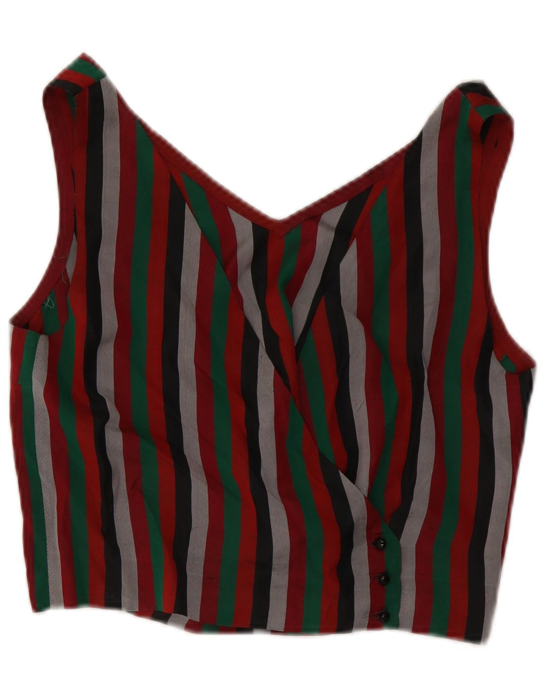 Blusa feminina vintage VINTAGE UK 12 listrada multicolorida média