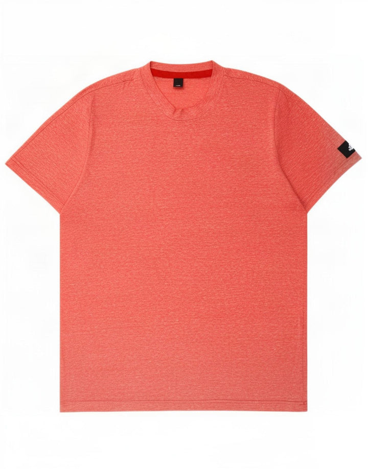 Camiseta masculina Adidas grande poliéster manchado rosa