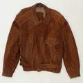 Jaqueta masculina de camurça VINTAGE IT 56 3XL couro marrom