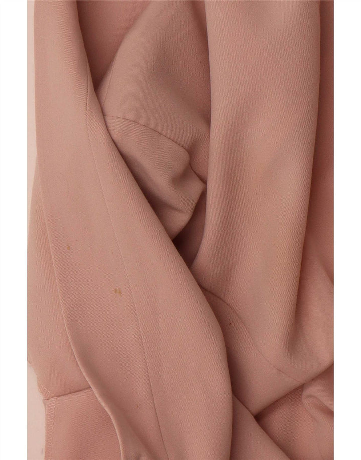 Jaqueta Blazer aberta feminina Marks & Spencer Reino Unido 12 poliéster rosa médio