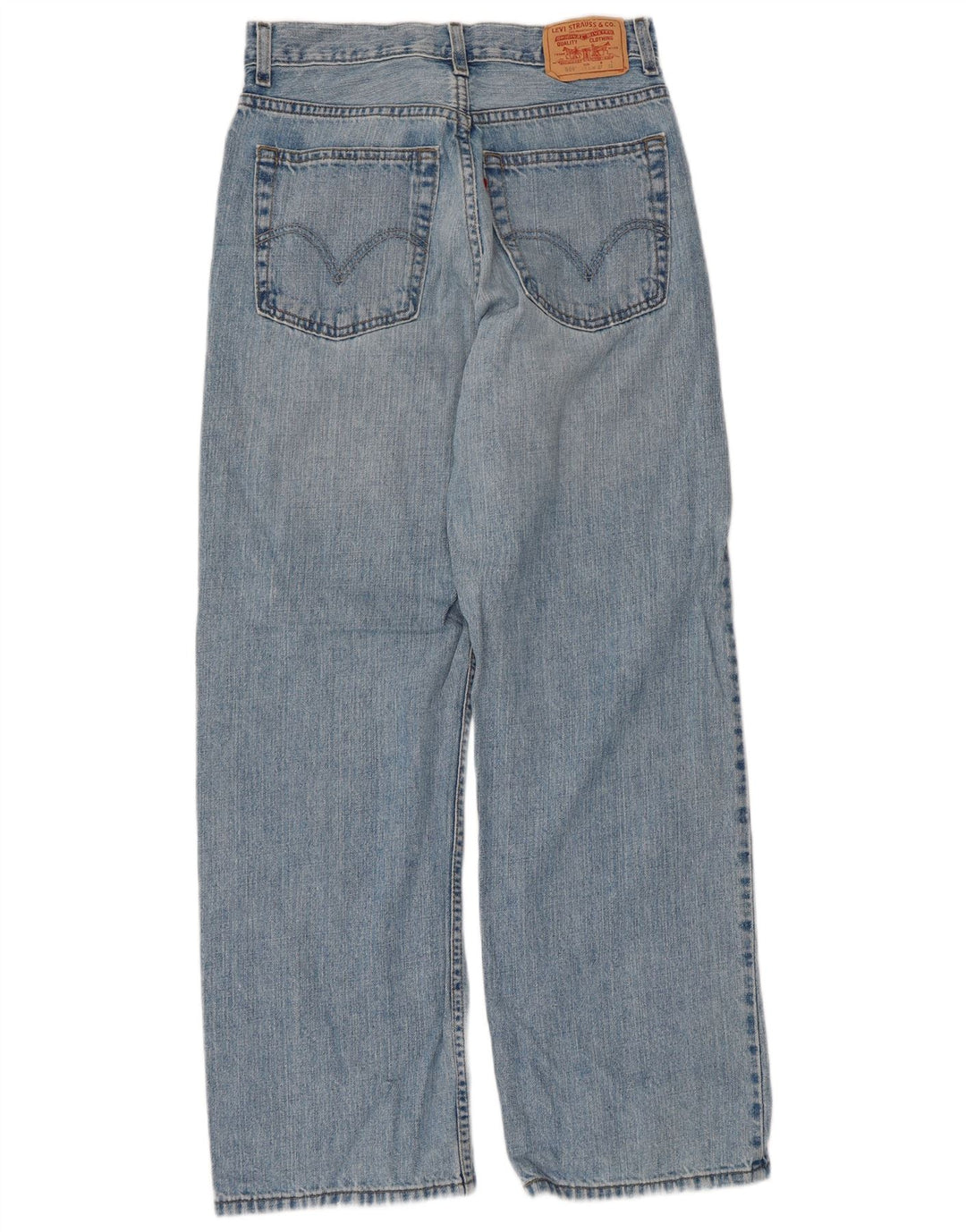 Calça jeans feminina Levi's 569 Loose Fit Straight W27 L29 Azul Algodão