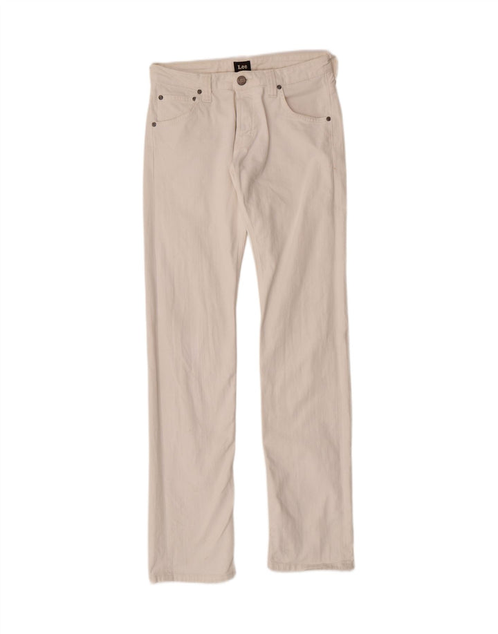 LEE Womens Powell Straight Jeans W31 L34 White Cotton Vintage Lee and Second-Hand Lee from Messina Hembry 