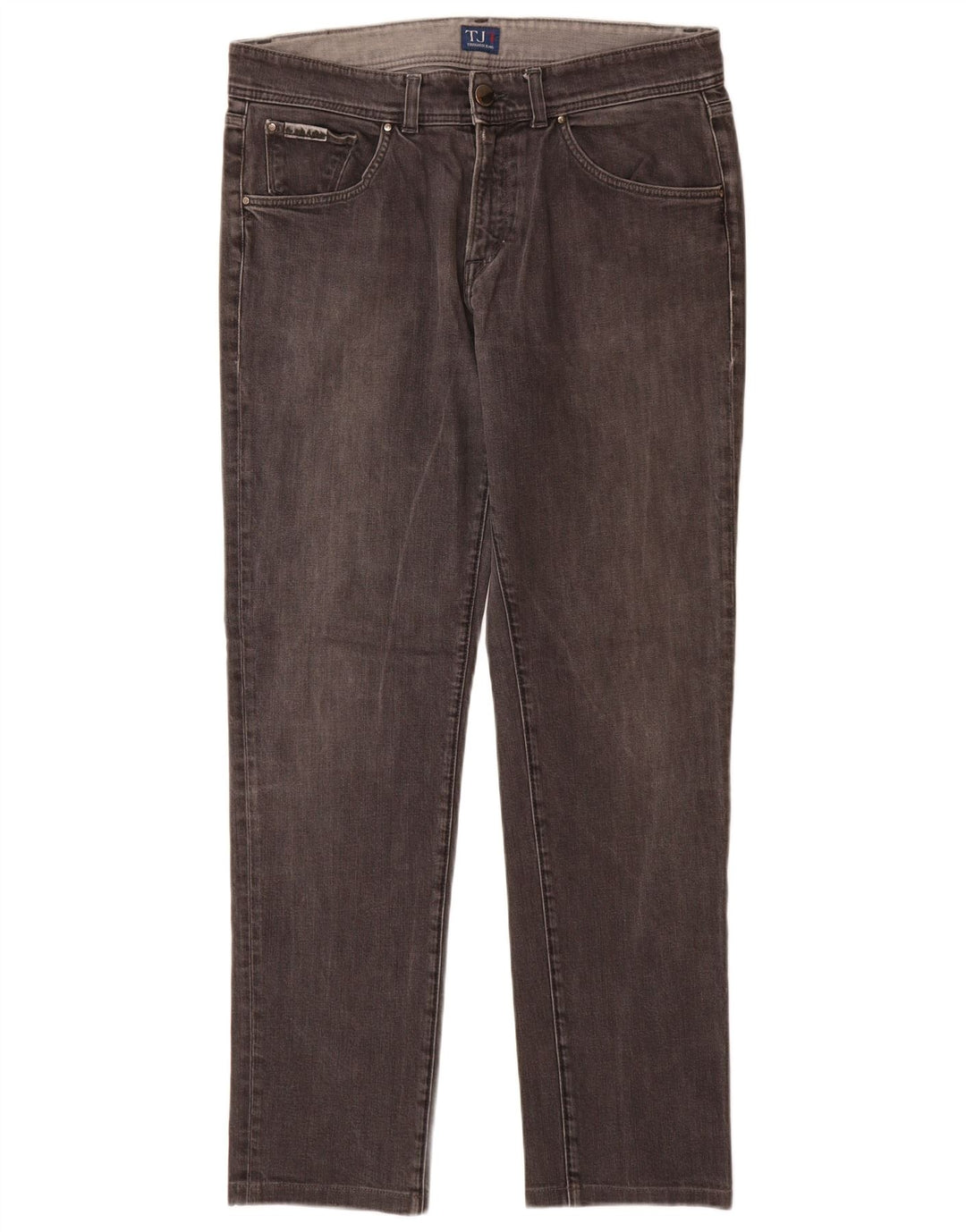 Trussardi Mens Slim Jeans W35 L32 Cinza Algodão