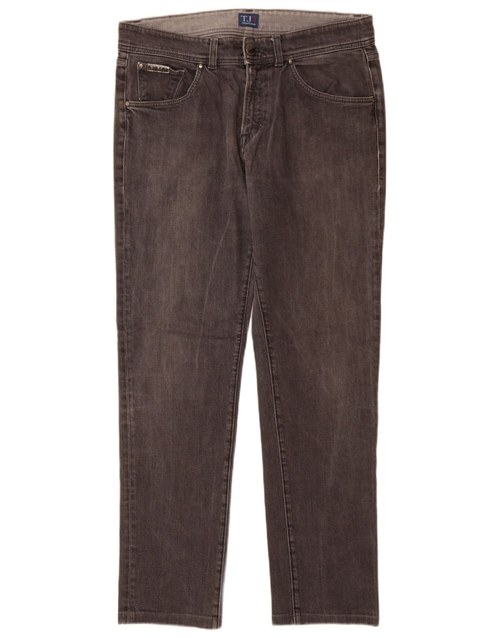 Trussardi Mens Slim Jeans W35 L32 Cinza Algodão