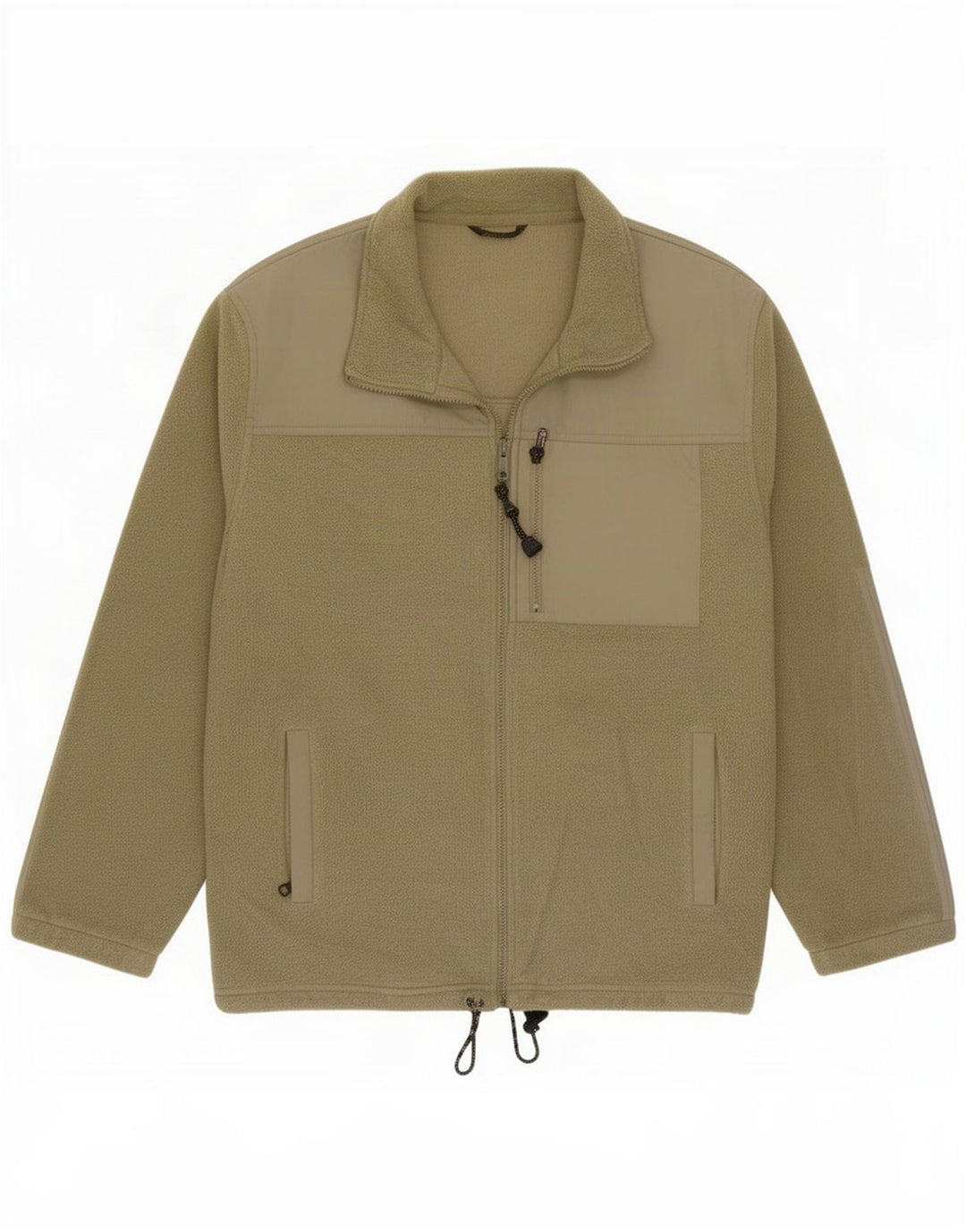 Jaqueta masculina de lã de ajuste solto Marks & Spencer, poliéster cáqui médio
