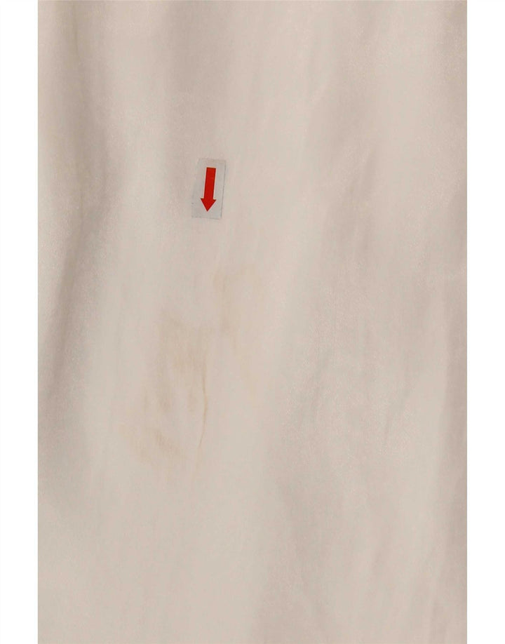 Vestido feminino de manga comprida Zara UK 12 médio branco viscose