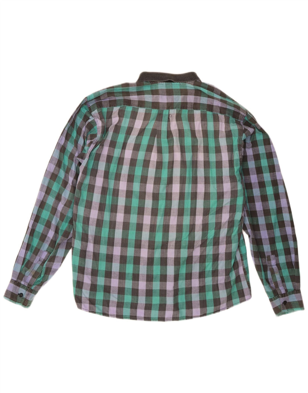 Camisa masculina vintage XL algodão guingão multicolorido